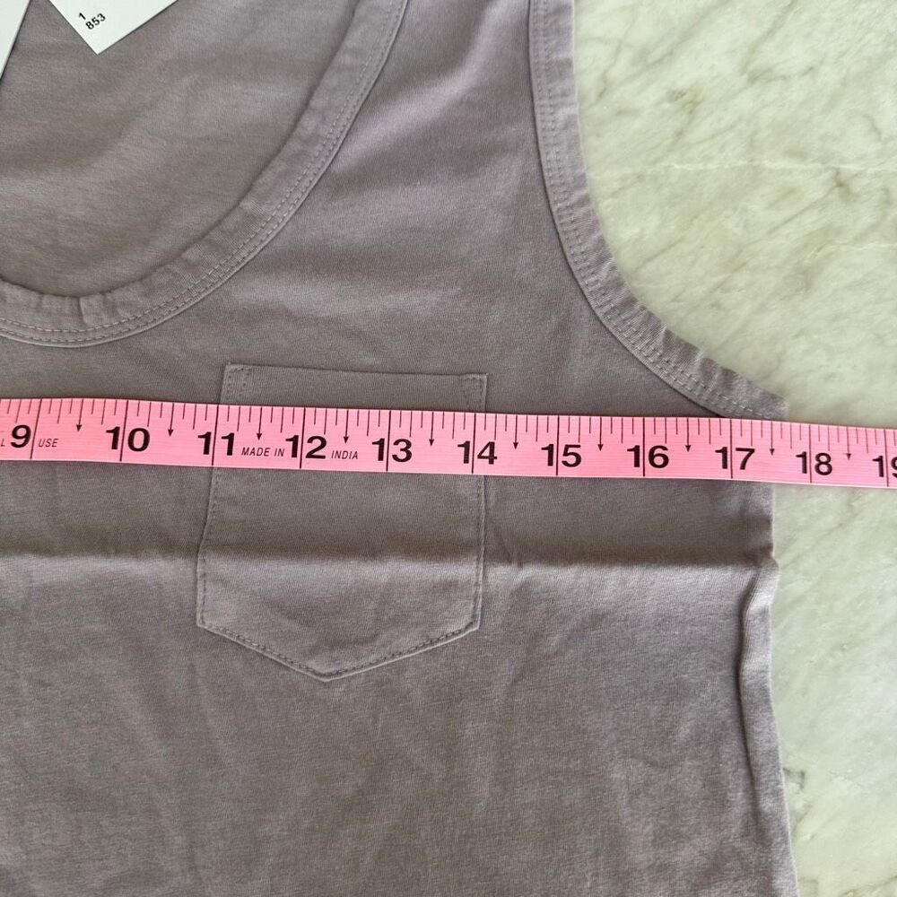 James Perse 100% cotton v-neck tank in iris color size 1/S NWT - Picture 6 of 7